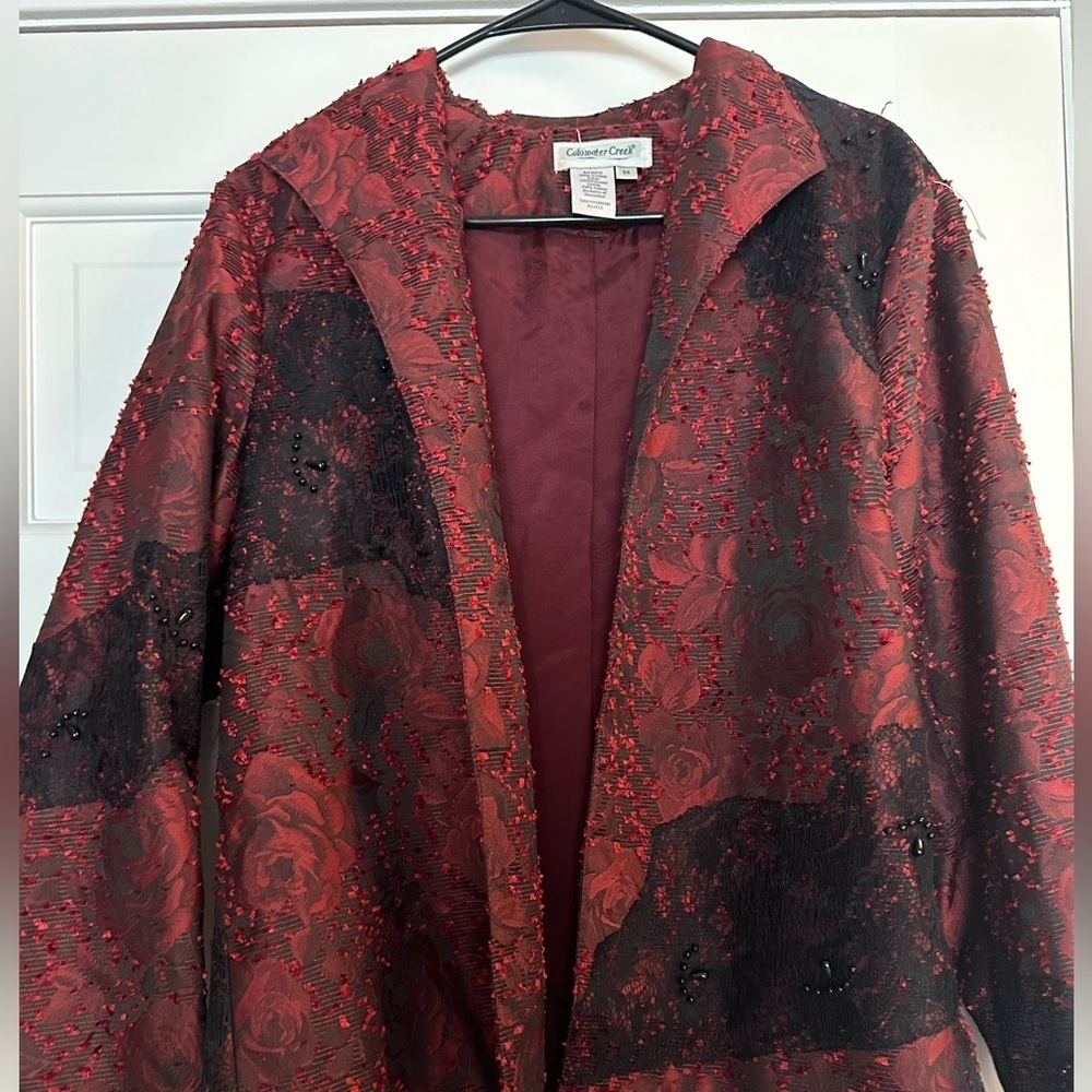 Coldwater creek size medium open jacket with fold back cuffs size medium